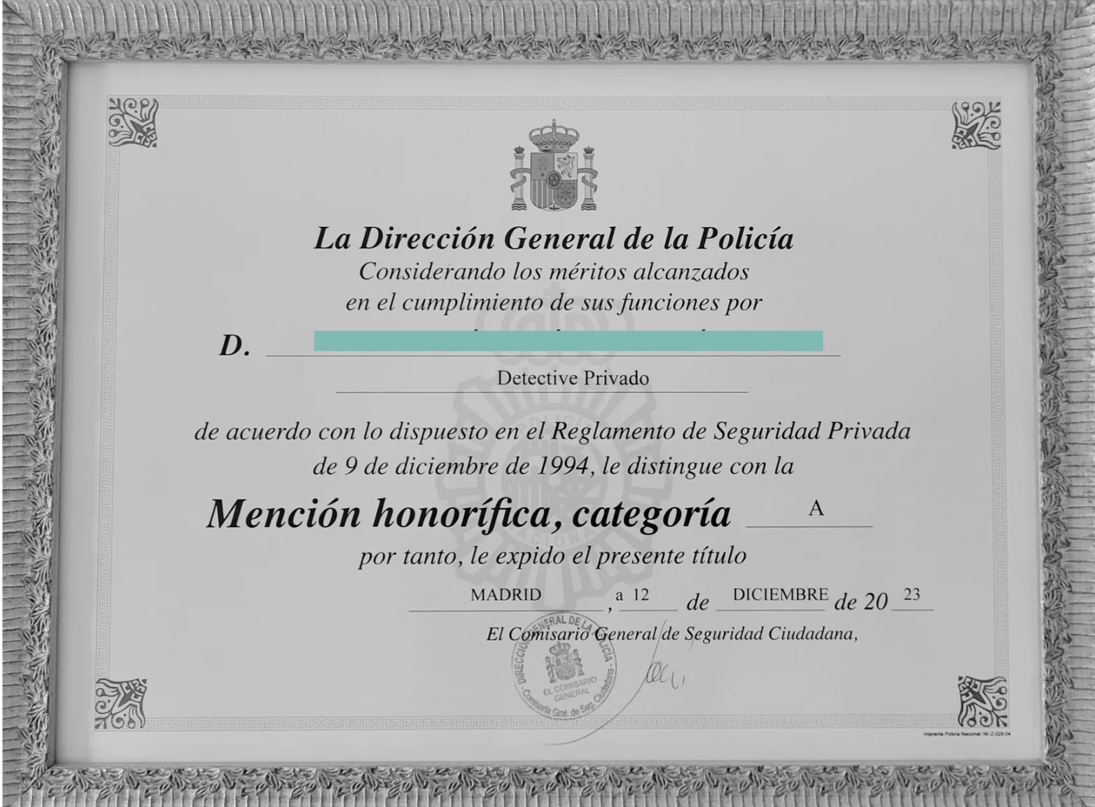 Croma Detectives recibe reconocimiento oficial por su compromiso ético y resultados en investigación privada.