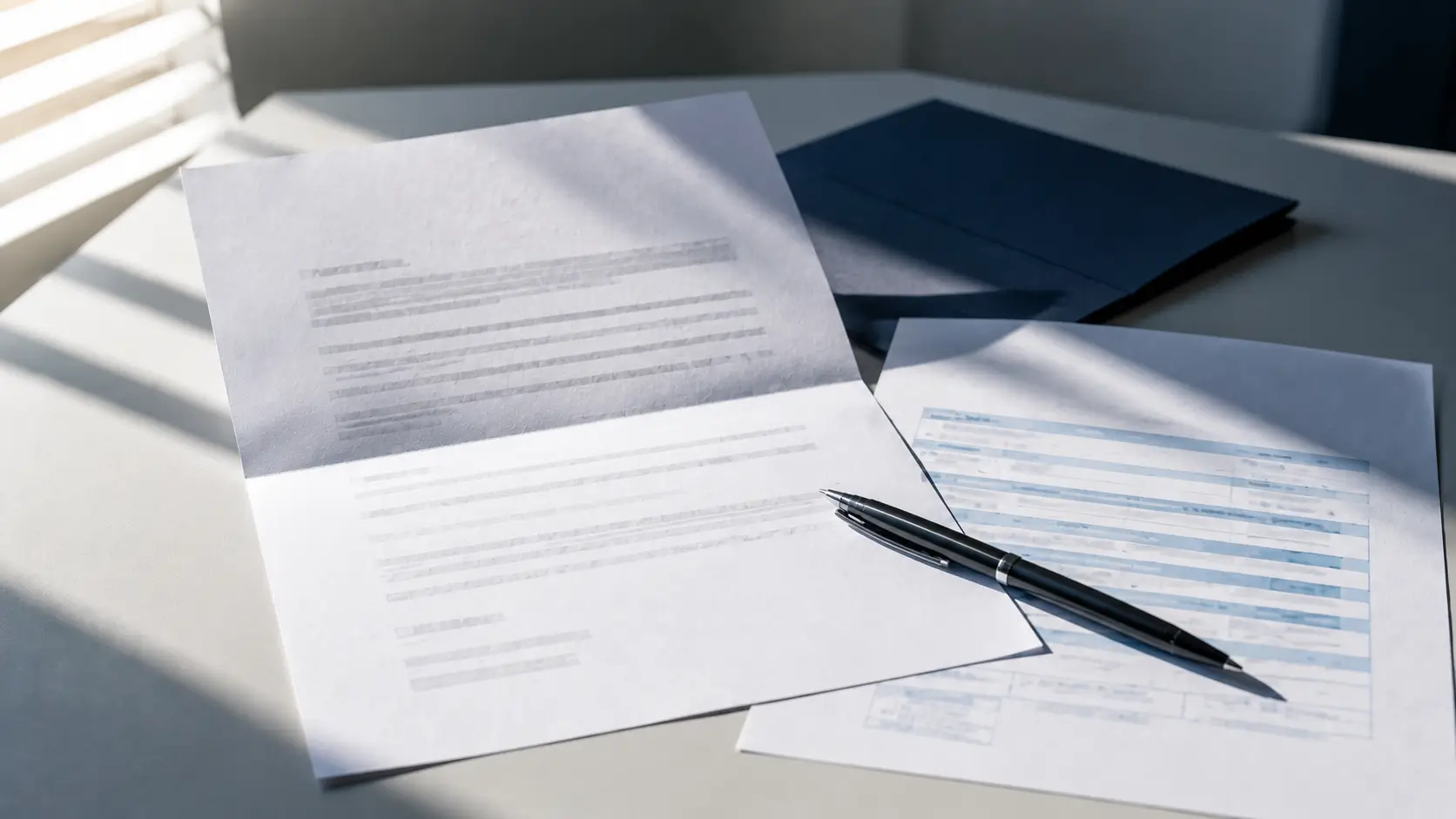 Carta de despido y parte de baja laboral sobre un escritorio